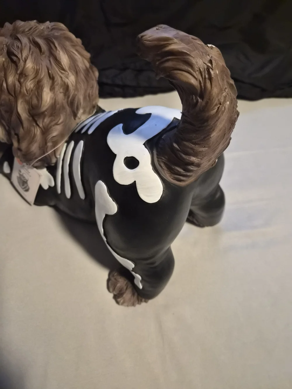 Brown Dog Skeleton LED Halloween Figurine